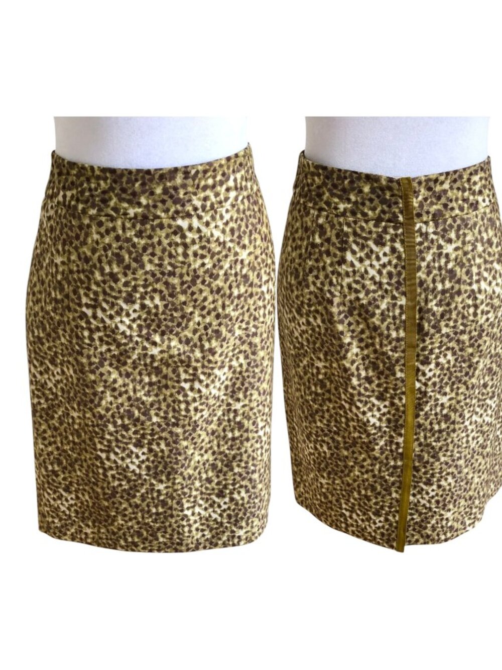 LOFT Leopard Skirt Pencil Cotton Silk (6)